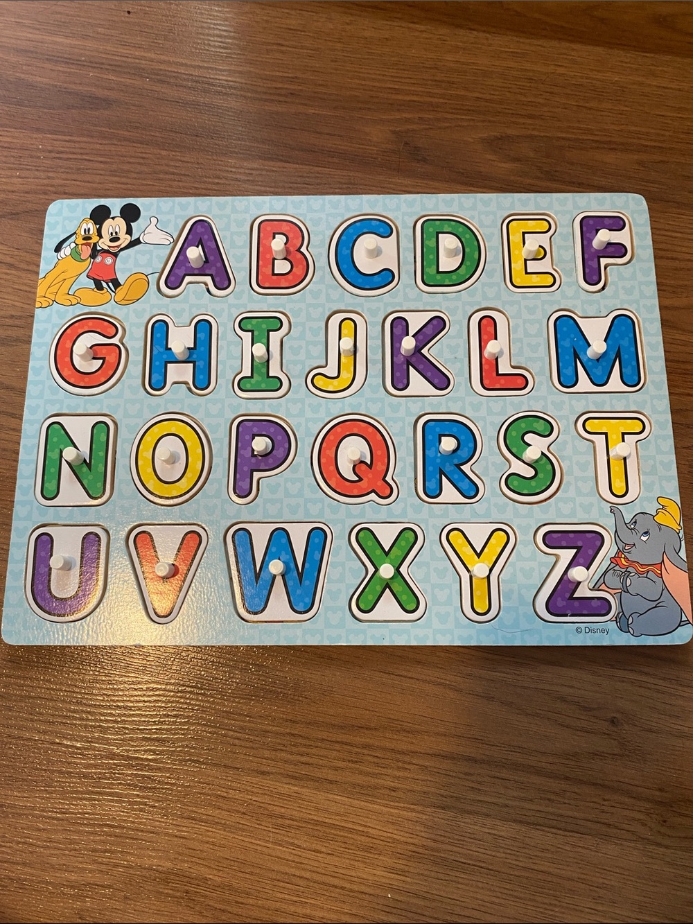 ✨8/$10. Melissa & Doug Disney Alphabet Peg Puzzle